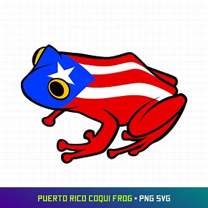 Puerto Rico Coqui Frog SVG, Coqui SVG, Puerto Rico SVG, Puerto Rico Flag, Puerto Rico Design, Boricua, Puerto Rican, Cut File, Cricut Ready - Etsy