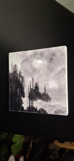 Stormy Lighthouse Abstract Art Magnet, Duane Armstrong Art on Ceramic Tile - Etsy