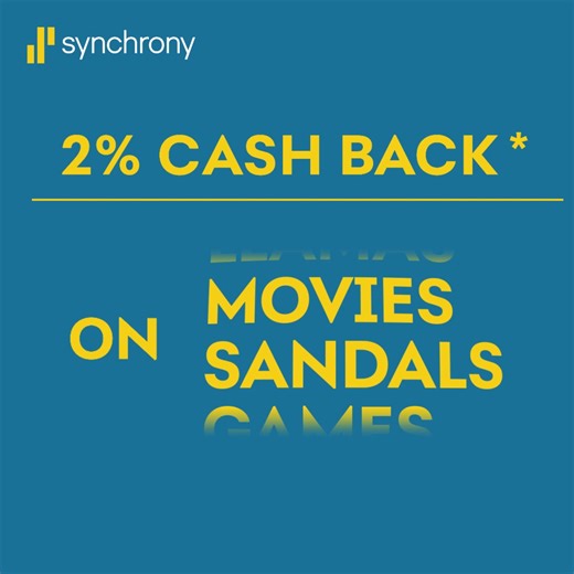 Get the card that gives you 2% cash back* on every purchase with no annual fee*. | Synchrony