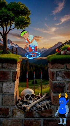 मानसिखौ attack खालामदों 🚩 jai hanuman🔱#shorts bodo cartoon