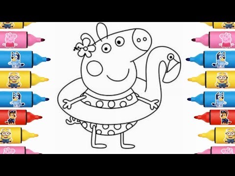 Kids Cartoon Peppa Pig Drawing 🎨