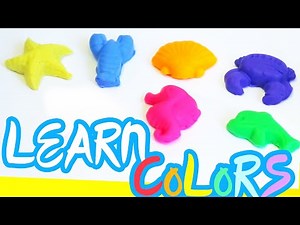 Learn Colos with Sea Inhabitants Play with Play Doh Modelling Clay