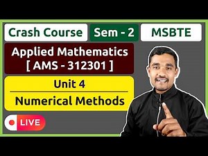 Crash Course | Unit 04 | Applied Mathematics (AMS) | Diploma in Engineering | MSBTE