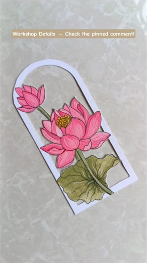 DIY Lotus Bloom Bookmark 🪷💗 #artsyjayas #shorts