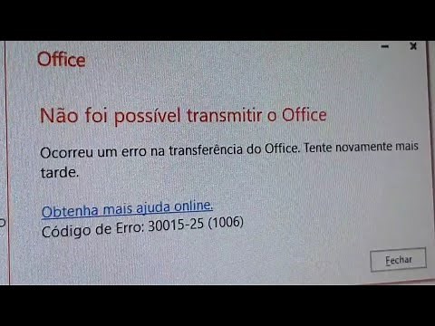 Office não desinstala - Como remover Office com erro - Erro 30015-25 (1006)