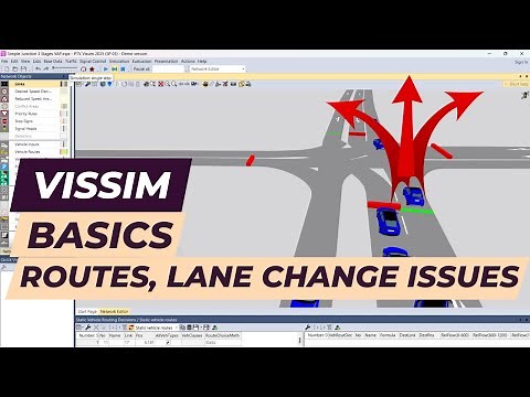 Vissim Tutorial - vehicle routes, lane changing issues