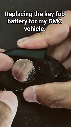 Replacing the battery on the key fob of my GMC vehicle.