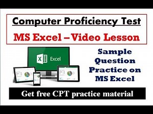 CPT Module 2 - MS Excel Practice Session - Part 1 || SSC CGL 2017