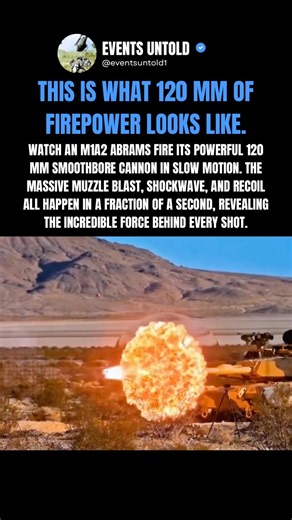 What Firing An M1A2 Abrams Tank Looks Like In Slow Motion #shorts