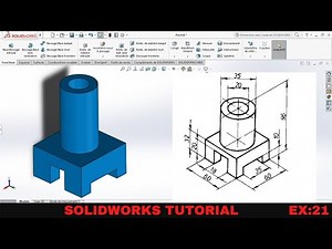 Solidworks 3D practice Drawing / exercise 21/ Simple Tutorial For Beginners