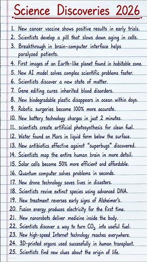 Science Discoveries 2026 🔬 | Amazing Science Facts