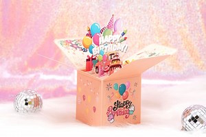 3D Pop up Birthday Card Box | Explosion Box Greeting With Balloons, Cake & Gifts | Unique Birthday Gift for Kids, Friends, Family, Mim, Her - Etsy
