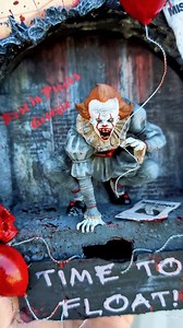 If you don’t know about Grim Wreath, LLC now you do! She makes the most incredible horror Wreaths and a bunch of other amazing stuff! #pennywise #WelcomeToDerry #horrorfan | Wilkes Family Halloween Displays