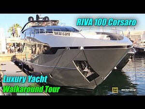 2019 Riva 100 Corsaro Luxury Yacht - Deck and Interior Walkaround - 2018 Cannes Yachting Festival