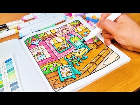 Color With Me ASMR | Cozy Corner Coco Wyo Coloring Book | Using Ohuhu Markers
