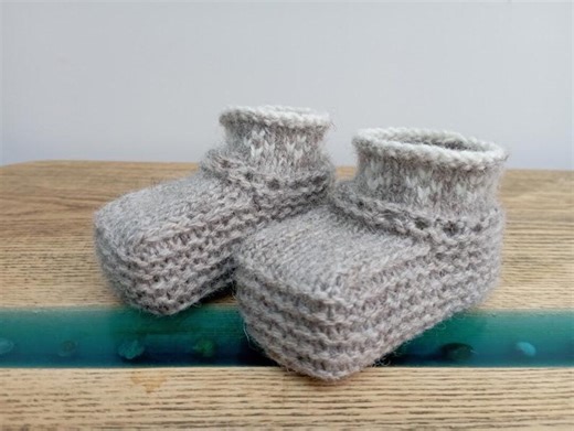 Shetland Wool Baby Booties - Etsy