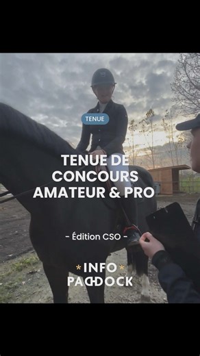 @info.paddock on Instagram: "TENUE OBLIGATOIRE EN CSO (Amateur & Pro) 🎽 Ce que dit vraiment le règlement 2026 En CSO, la tenue n’est pas une option : elle est strictement encadrée pour les divisions Amateur et Pro. Le règlement 2026 rappelle que les concurrents doivent respecter une tenue conforme, propre et adaptée à la discipline. 📌 Référence officielle : ➡️ Règlement des Compétitions – Dispositions Générales 2026 ➡️ Article 6.4 – Protection et tenue ➡️ Page 39–40 🔍 Ce que cela implique : V