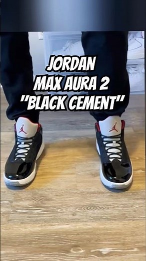 Jordan Max Aura 2 Black Cement on Feet #jordan #jordanshoes #teamjordan #sneakerhead #sneakers #nike