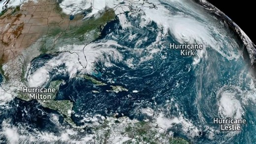 First time in history: Three hurricanes churning the Atlantic at once