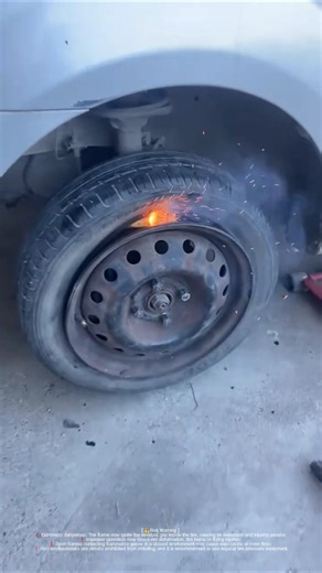 The original method of putting on the tire! The tire exploded instantly!