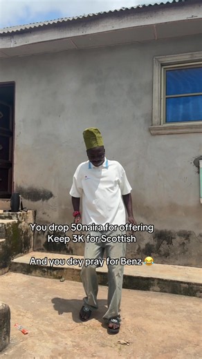 You drop 50naira for offering? Why keep 3K for Scottish — Funny Nigerian skit caption explained