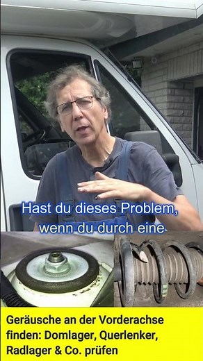 Geräusche an der Vorderachse finden: Domlager, Querlenker, Radlager & Co. prüfen