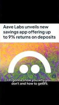 How to actually earn 9% on Aaves new app #aave #apy #crypto