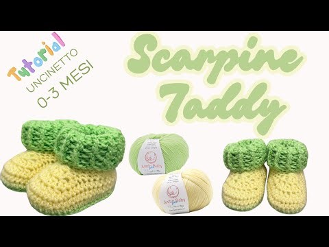 SCARPINE TADDY neonato FACILISSIME | Tutorial 0-3 mesi con Justin Baby Pro morbidissimo 👟