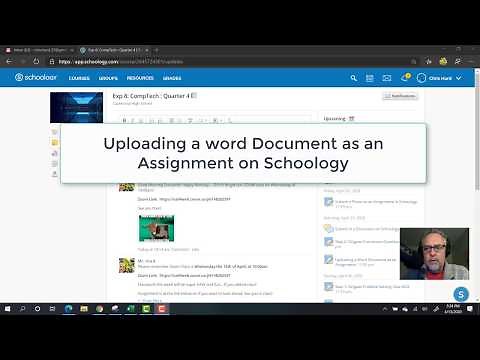Uploading a Word Doc to Complete a Schoology Assignment