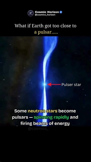 What If Earth Got Too Close to a Pulsar? Deadly Cosmic Beams Explained #space #universe #trending
