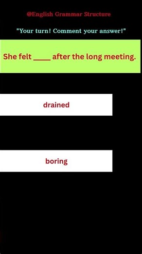 English Grammar Challenge – Drained or Boring? | Learn English Fast