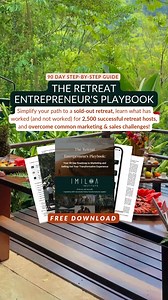 22 reactions | Whether you’re launching your first retreat or refining your seasoned program, "The Retreat Entrepreneur’s Playbook" is your comprehensive guide to creating impactful retreats. Included inside: ➡️ A step-by-step 90-day roadmap to market and fill your retreats ➡️ Insights from over 2,500 successful retreat hosts ➡️ Strategies to overcome common marketing and sales challenges Click download to get instant access! | The Imiloa Institute | Facebook