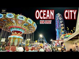 Ocean City NJ Boardwalk at Night 🌙 | 4K Walking Tour