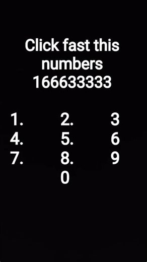 Click fast this numbers