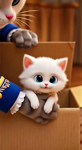 Prince Cat took Princess Cat the kitten to the palace. #ai #cartoon #cat