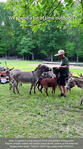 1.1K views · 14 reactions | Sean incorporates Optune Gio into his active life, with his doctor’s permission, on his farm in southeast Louisiana. “I can honestly say, without any doubt or hesitation, I am most comfortable when that (Optune Gio) blue light is on.” Learn more about staying active at: https://www.optunegio.com/starting-optune/outdoors-optune See Important Safety Info: https://nvcr.co/3JMKffW #glioblastoma #cancerawareness | Optune Gio US | Facebook