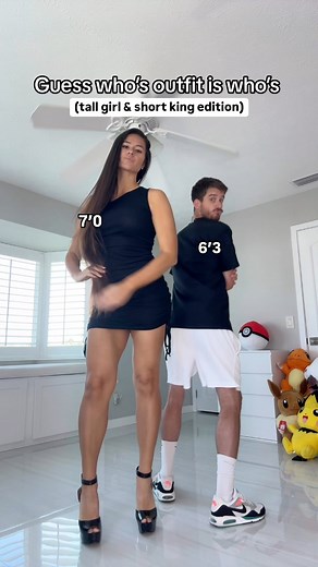 18K views · 222 reactions | Bro was a little too comfortable in that dress樂 would you date a girl taller than you? Asking for me… #tall #short #bffs #clothesswap #funny | Marie Temara | Facebook