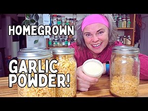 Homemade GARLIC POWDER Storage Secret: How To Dehydrate Garlic That Lasts Years!