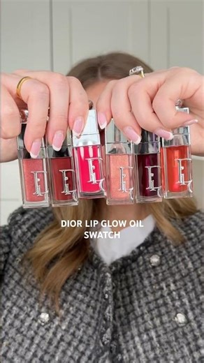 Swatching the NEW DIOR LIP GLOW OIL shades 👄