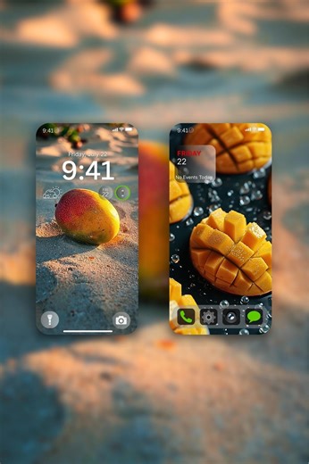 Mango Aesthetic Wallpaper Set | 4K iPhone Android Background | Tropical Orange Phone Backgrounds - Etsy
