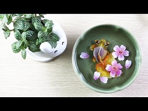 3d Goldfish acrylic painting on resin