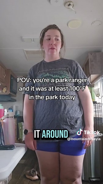 I also have to wrangle visitors away from rattlesnakes. This job isn't for the faint of heart. #parkranger #rangertok #heatstress #granolatok