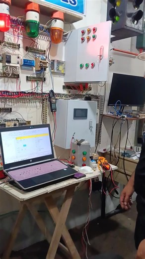 On-Delay and Off-Delay Motor Control using Omron PLC with Indicator Lights. Successfully implemented motor control logic using an Omron PLC, integrating ON-delay and OFF-delay timer functions for precise operation control. The system includes indicator lights to clearly monitor motor status during start-up and shutdown sequences. A solid exercise in timer programming, sequencing, and real-world industrial automation applications. #PLC #Omron #MotorControl #IndustrialAutomation | Electrical Appre