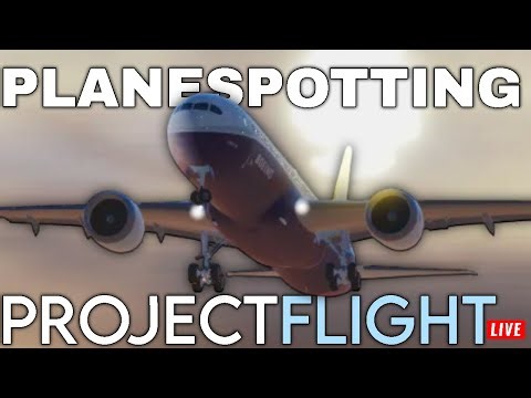PLANESPOTTING LIVE IN ROBLOX PROJECT FLIGHT! YOU CAN JOIN TOO! | #projectflight #aviatorr1zz