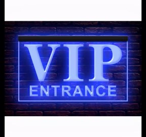 170238 VIP Entrance Welcome Club Bar Pub Shop Restaurant Decor Display LED Light Neon Sign (16" X 12", Yellow)