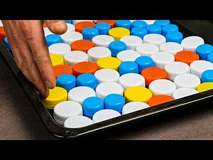 Eco-Friendly DIY: Transforming Plastic Caps into a Remarkable Cutting Board! | DIY Project