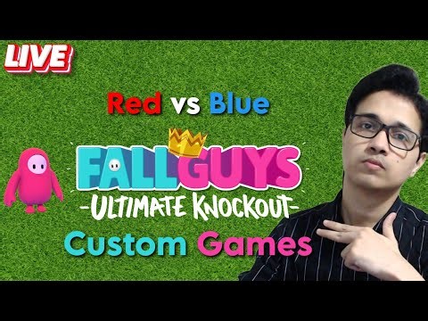 Fall Guys Red vs Blue Teams Battle Custom Games Live!
