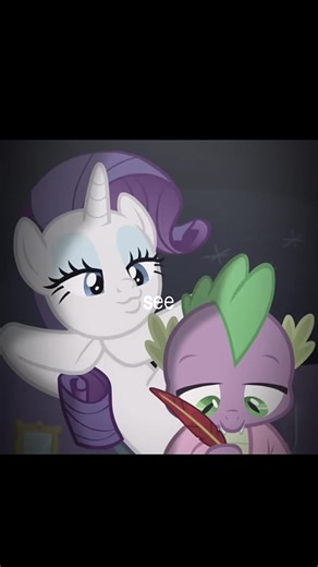Just a joke, it’s all because Spike had a crush on her💜💚 #RARITY #SPIKE #mlp #mylittlepony #trendingsong