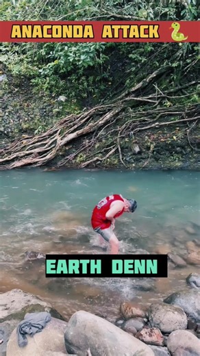 🐍 MASSIVE ANACONDA Drops Into Water RIGHT NEXT TO ME! #shorts