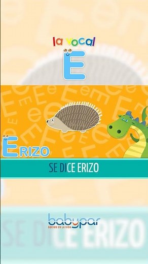 Canción de la vocal E 🐘​🦔​🧹 #shorts #infantil #cancionesinfantiles